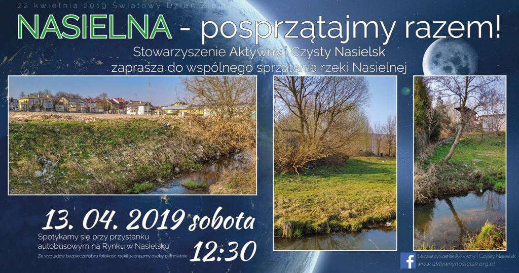 Nasielna - sprzątanie rzeki na terenie gminy Nasielsk